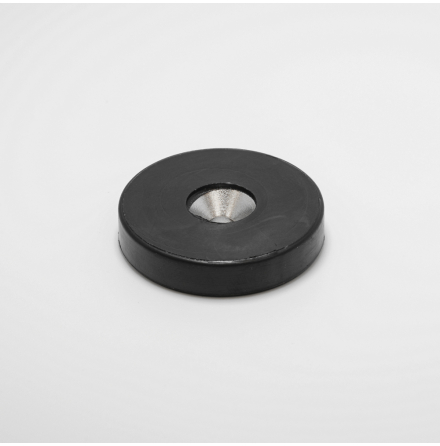 Gripmagnet neodym i gummi med f�rs�nkt h�l